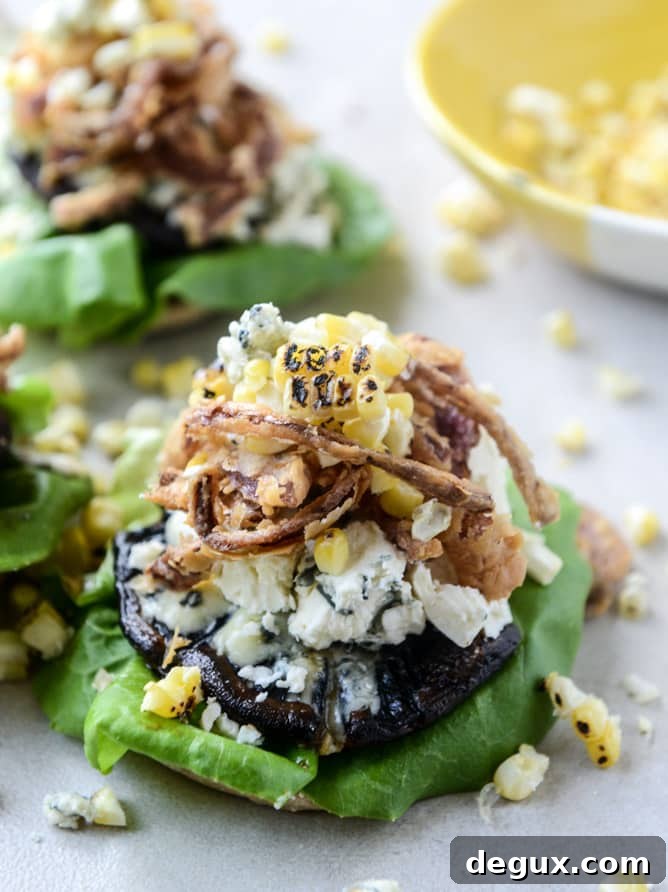 blue cheese portobello burgers by @howsweeteats I howsweeteats.com