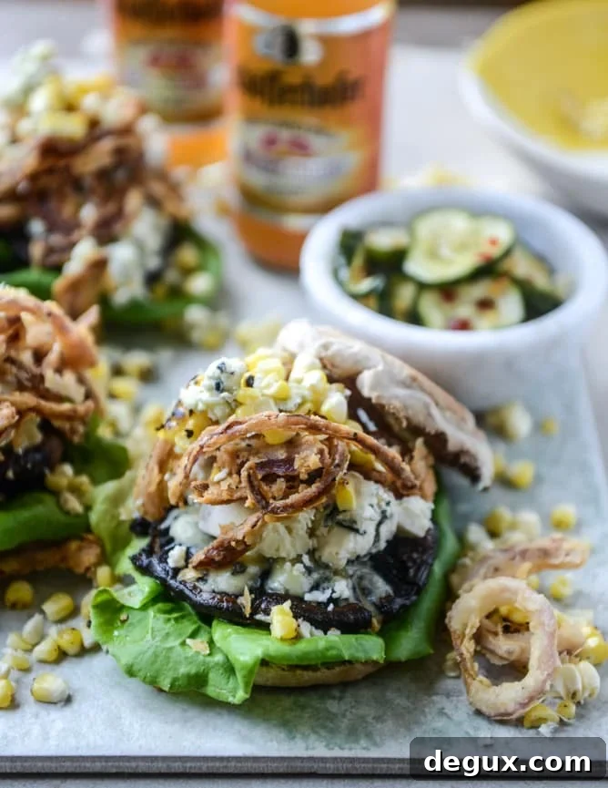 blue cheese portobello burgers by @howsweeteats I howsweeteats.com