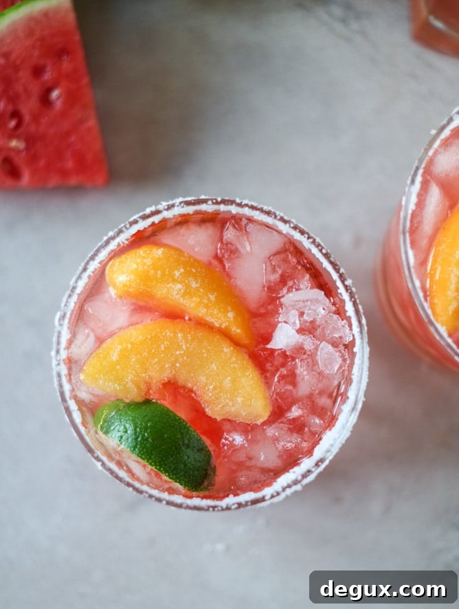 Watermelon Rosé Margarita Recipe — Refreshing Summer Cocktail 4 watermelon rosé margaritas by @howsweeteats I howsweeteats.com