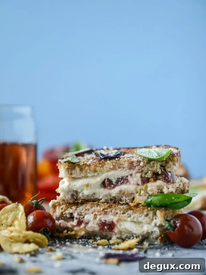 heirloom tomato and burrata grilled cheese by @howsweeteats I howsweeteats.com