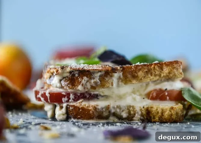 heirloom tomato and burrata grilled cheese by @howsweeteats I howsweeteats.com