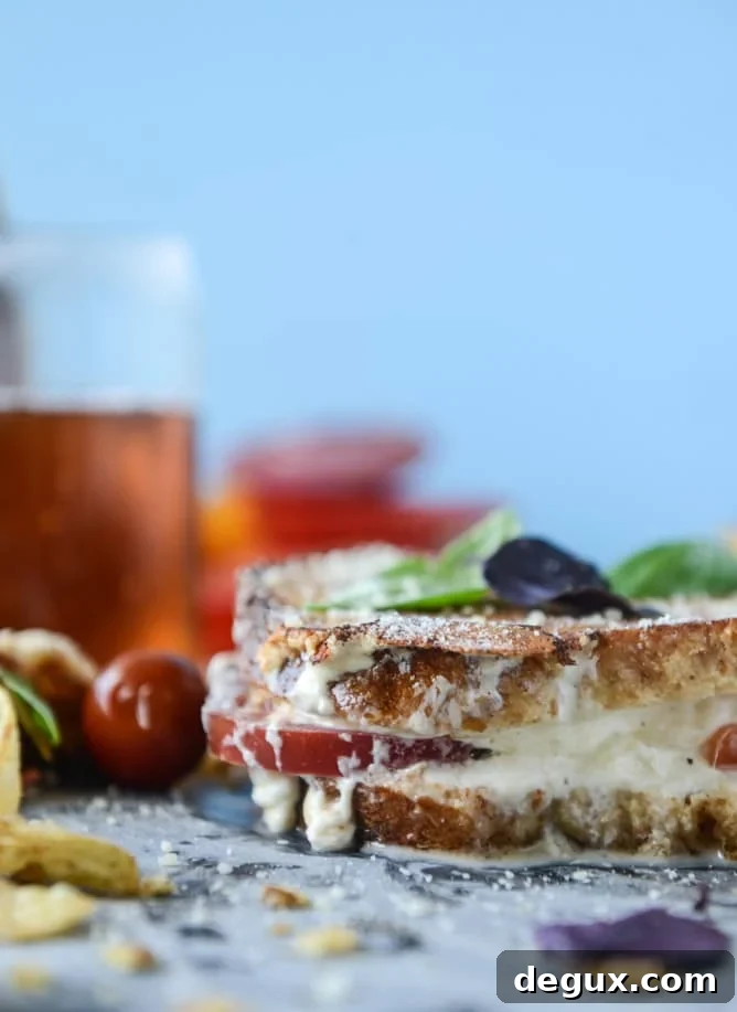 heirloom tomato and burrata grilled cheese by @howsweeteats I howsweeteats.com