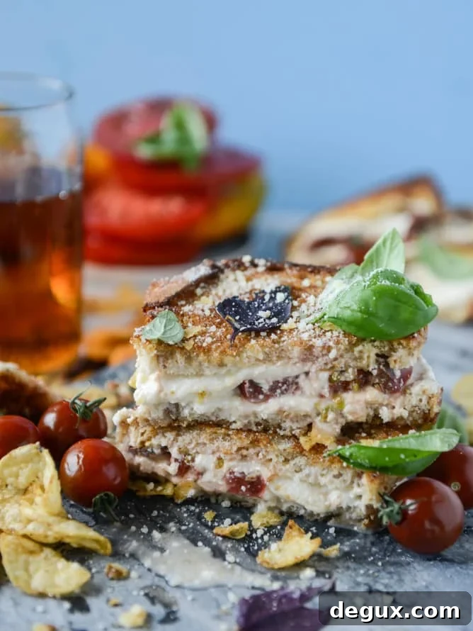 heirloom tomato and burrata grilled cheese by @howsweeteats I howsweeteats.com