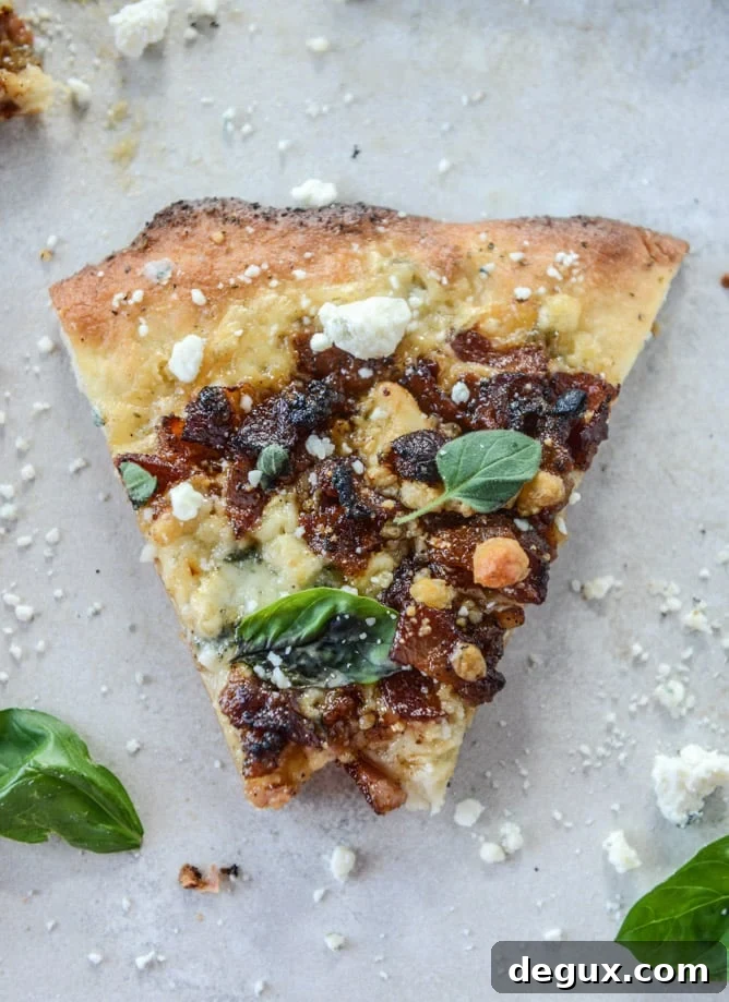 chipotle candied bacon and smoked blue cheese pizza by @howsweeteats I howsweeteats.com