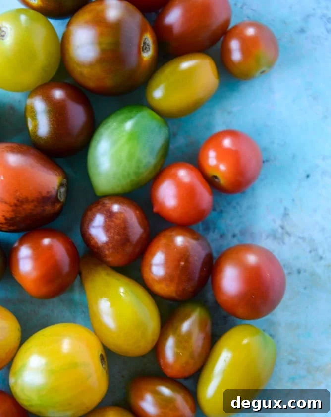 marinated tomato peach salad with herb butter toast I howsweeteats.com