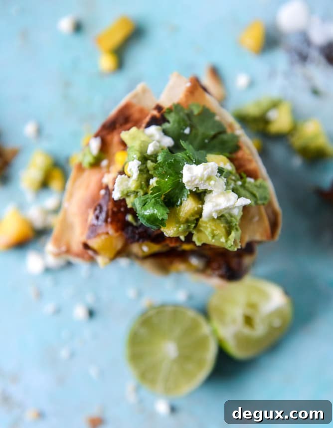 Honey-Glazed Chicken Quesadillas with Fresh Peach Guacamole 9 honey glazed chicken quesadillas with peach guacamole by @howsweeteats (in partnership with pernod classic) I howsweeteats.com
