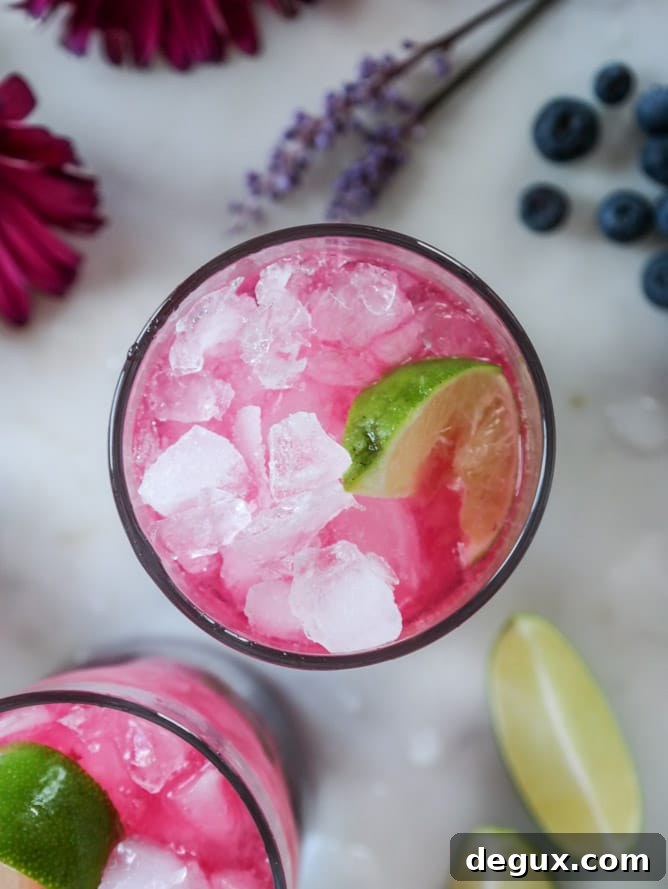 Blueberry Mojitos with Lavender Syrup Recipe for Summer Cocktails 6 blueberry mojitos with lavender syrup I howsweeteats.com