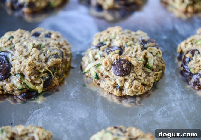 Chewy Oatmeal Zucchini Cookies Recipe for Soft, Moist Treats 5 chewy oatmeal zucchini chocolate chip cookies I howsweeteats.com