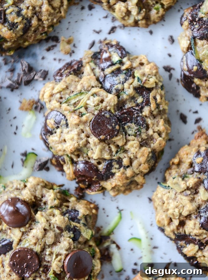 Chewy Oatmeal Zucchini Cookies Recipe for Soft, Moist Treats 6 chewy oatmeal zucchini chocolate chip cookies I howsweeteats.com