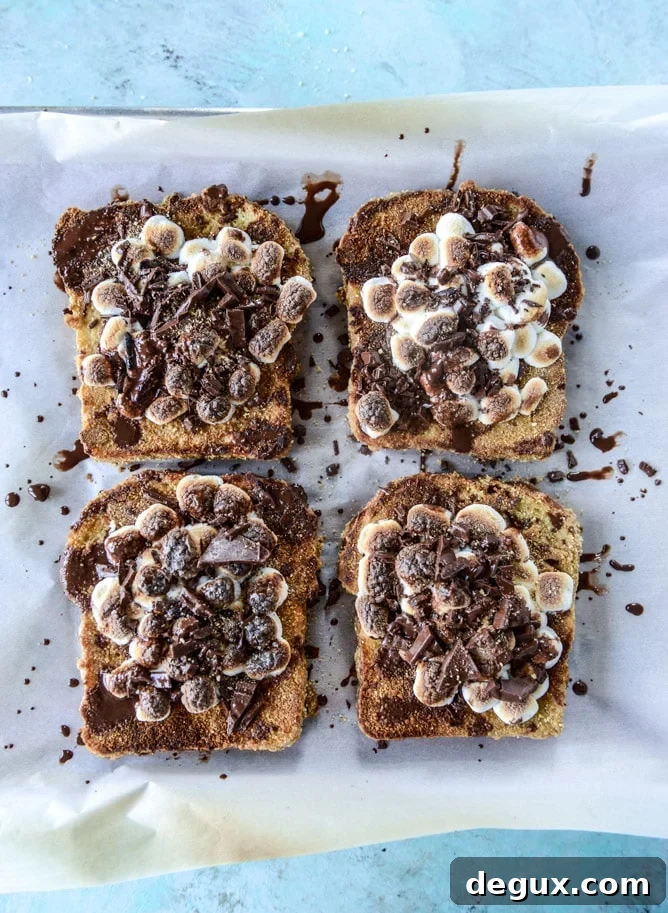 s'mores french toast I howsweeteats.com