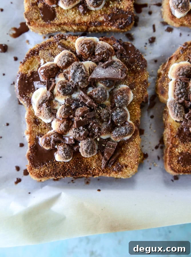 s'mores french toast I howsweeteats.com