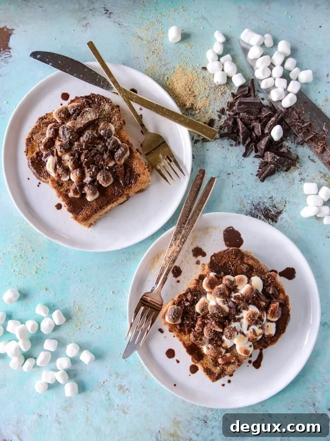 s'mores french toast I howsweeteats.com