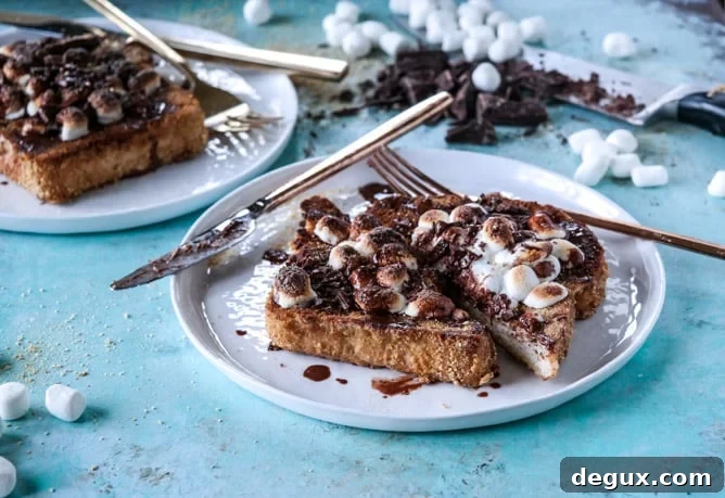 s'mores french toast I howsweeteats.com