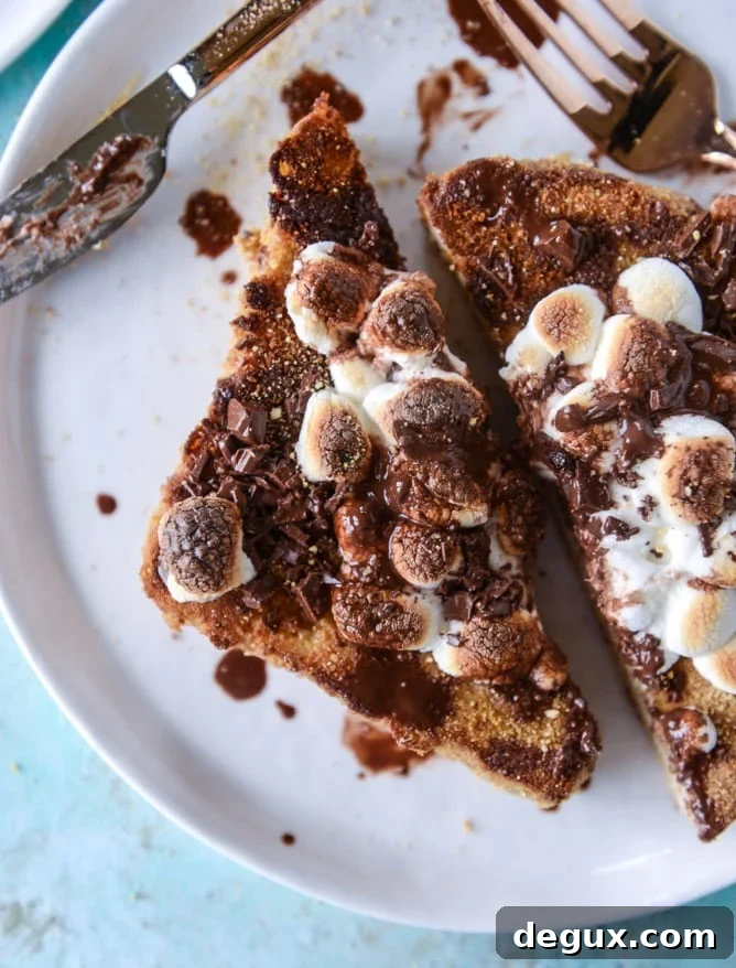 s'mores french toast I howsweeteats.com