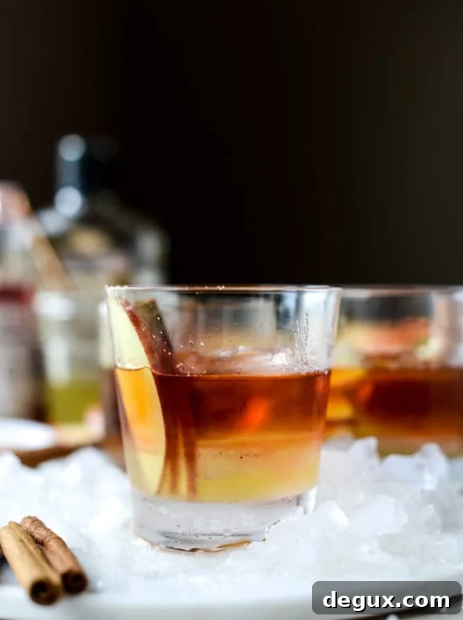 Honeycrisp Apple Old Fashioned Cocktail Recipe 2 honeycrisp old fashioned I howsweeteats.com