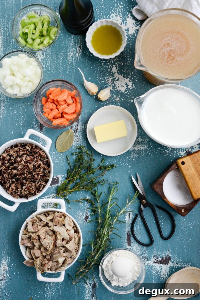 Homemade Turkey and Wild Rice Soup Recipe for Leftovers 4 Turkey Wild Rice Soup ingredients