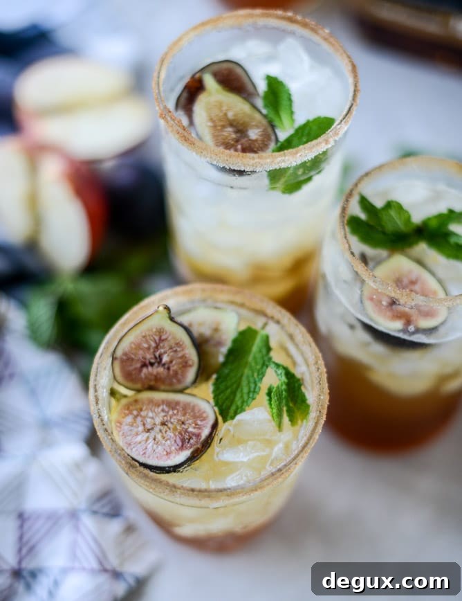 Apple Mint Shrub Recipe for Maple Fig Bourbon Soda 2 minted apple shrub & a maple fig bourbon soda I howsweeteats.com