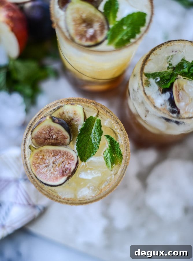 Apple Mint Shrub Recipe for Maple Fig Bourbon Soda 9 minted apple shrub & a maple fig bourbon soda I howsweeteats.com