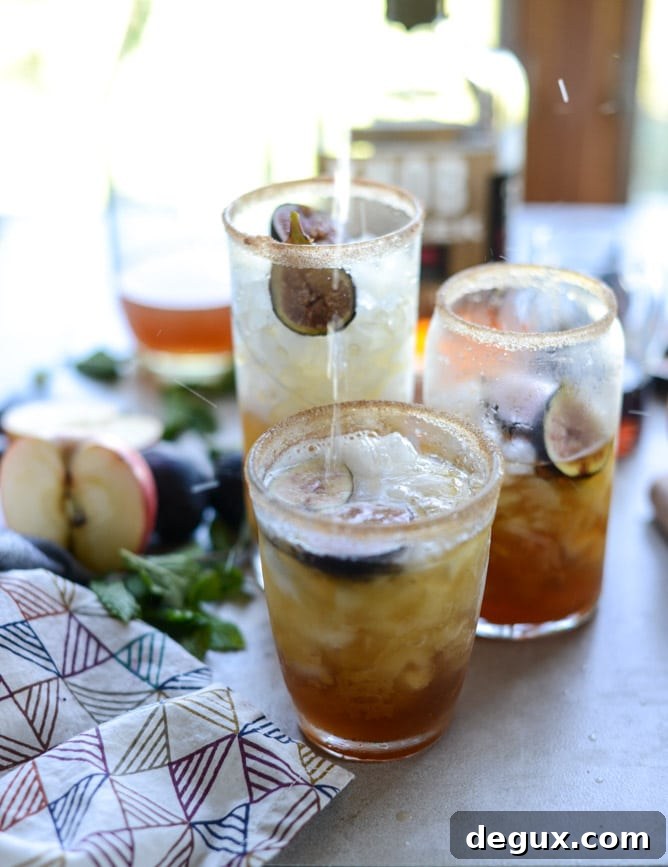 Apple Mint Shrub Recipe for Maple Fig Bourbon Soda 7 minted apple shrub & a maple fig bourbon soda I howsweeteats.com