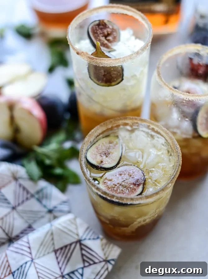 minted apple shrub & a maple fig bourbon soda I howsweeteats.com