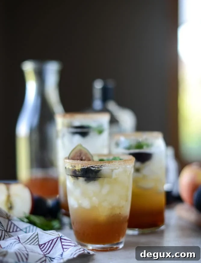 minted apple shrub & a maple fig bourbon soda I howsweeteats.com