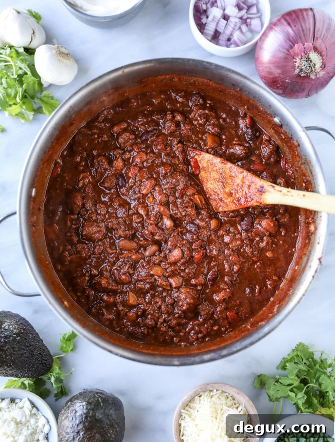 game day beer chili I howsweeteats.com
