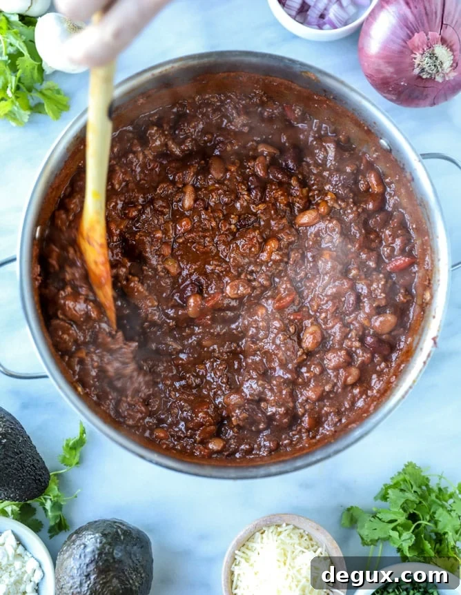 game day beer chili I howsweeteats.com