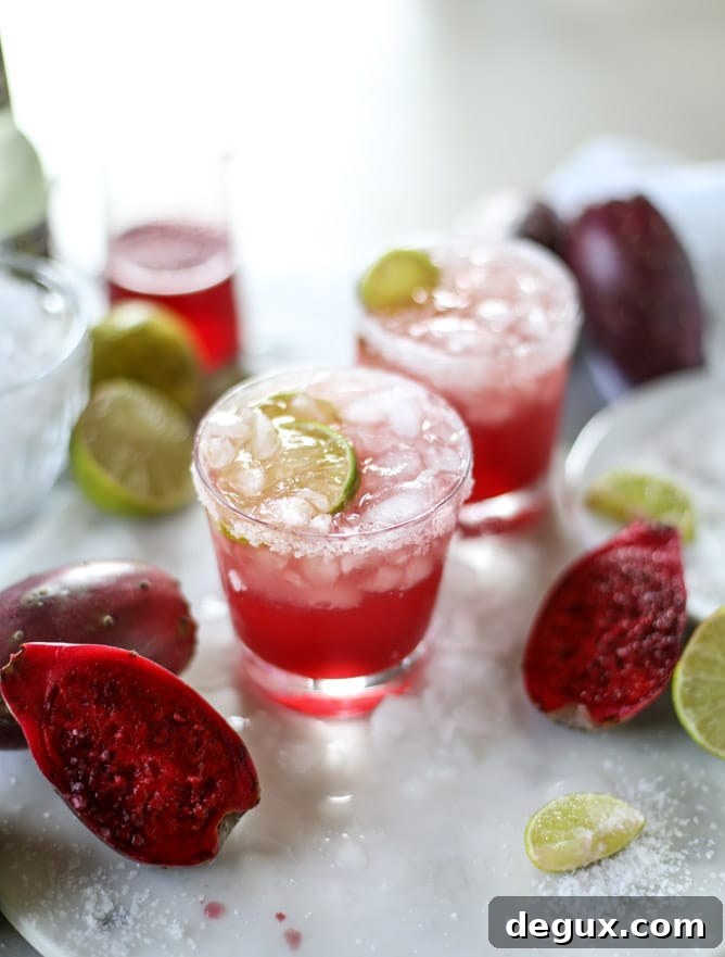 prickly pear and ginger beer margaritas I howsweeteats.com 