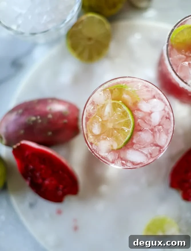 prickly pear and ginger beer margaritas I howsweeteats.com 