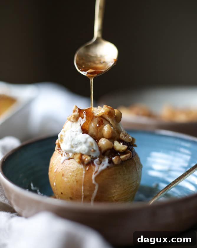 Maple Brown Butter Baked Apples with Oatmeal and Toasted Hazelnuts (Video) 11 oatmeal baked apples with maple brown butter I howsweeteats.com