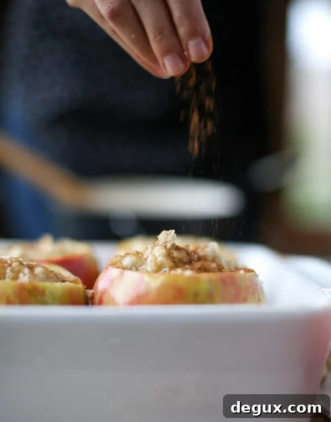 Maple Brown Butter Baked Apples with Oatmeal and Toasted Hazelnuts (Video) 5 oatmeal baked apples with maple brown butter I howsweeteats.com