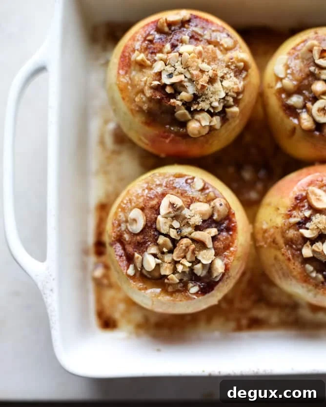 Maple Brown Butter Baked Apples with Oatmeal and Toasted Hazelnuts (Video) 7 oatmeal baked apples with maple brown butter I howsweeteats.com