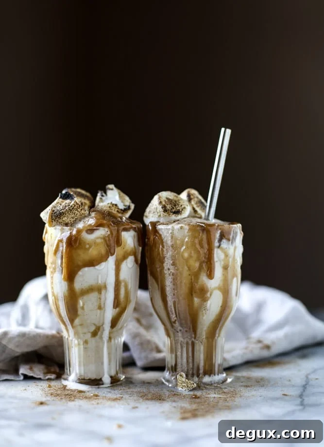 Bourbon Chai Caramel Milkshake Recipe (Video) 6 bourbon chai caramel milkshakes I howsweeteats.com