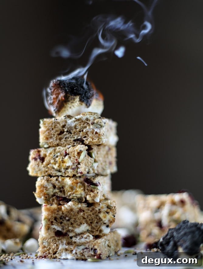 toasted marshmallow harvest rice krispie treats I howsweeteats.com