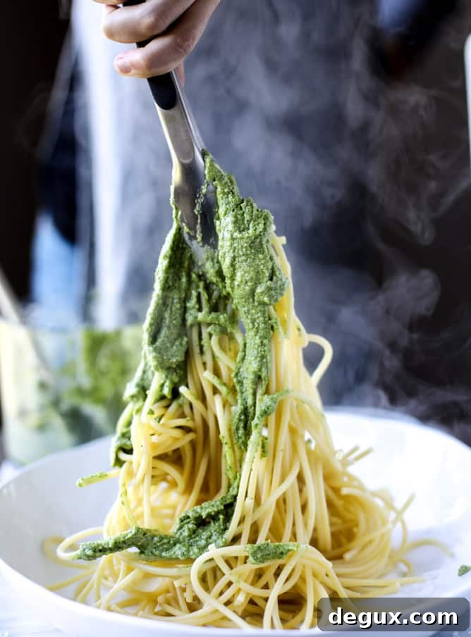Pumpkin Seed Pesto Pasta with Caramelized Delicata Squash 6 pumpkin seed pesto pasta I howsweeteats.com