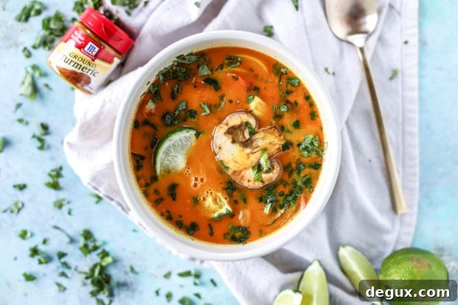 golden coconut chicken soup