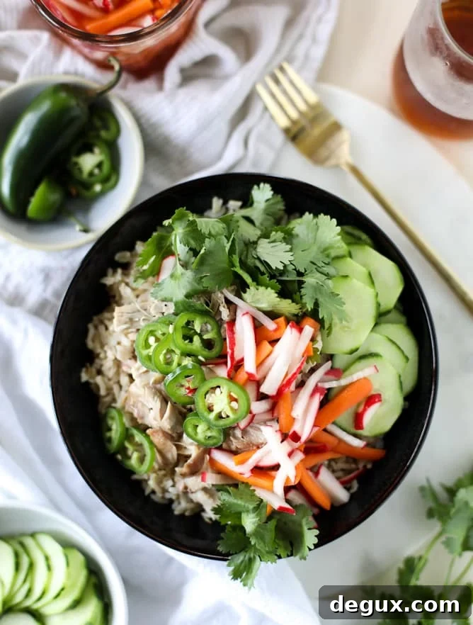 Slow Cooker Banh Mi Rice Bowls Recipe for Flavor-Packed Weeknight Meals 5 slow cooker banh mi rice bowls I howsweeteats.com