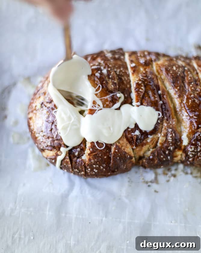 beer cheese soft pretzel garlic bread I howsweeteats.com