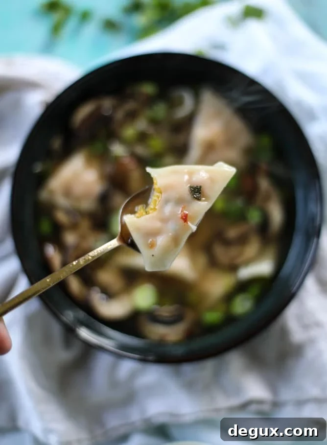butternut squash wonton soup I howsweeteats.com