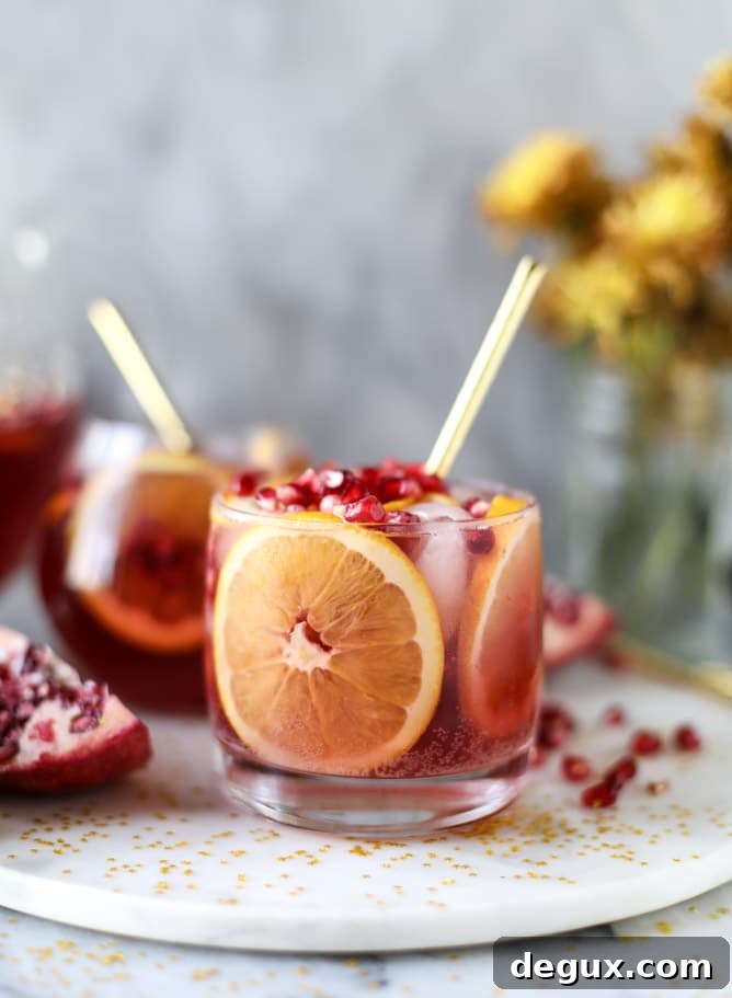pomegranate orange punch I howsweeteats.com 