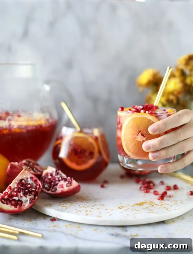 pomegranate orange punch I howsweeteats.com 