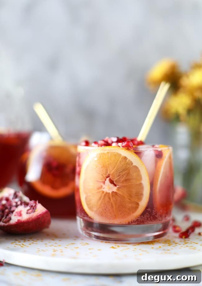 pomegranate orange punch I howsweeteats.com 