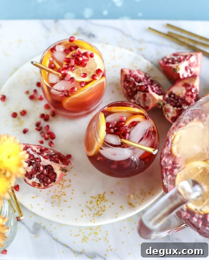 pomegranate orange punch I howsweeteats.com 