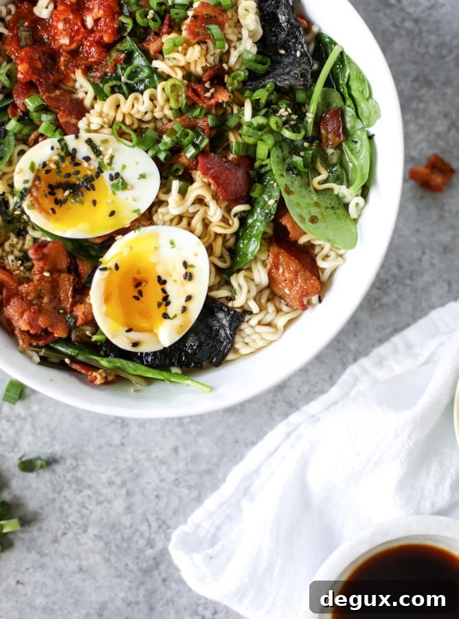 bacon and egg ramen I howsweeteats.com 