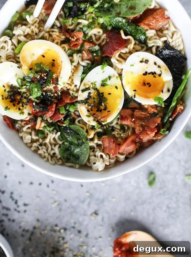 bacon and egg ramen I howsweeteats.com 