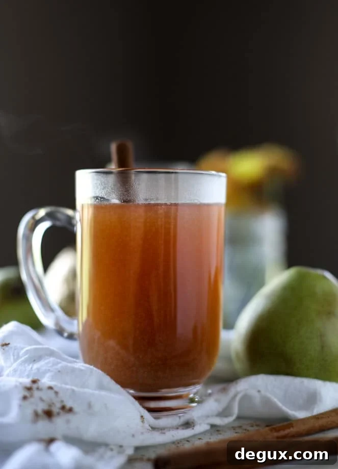 How to Make Pear Cider at Home: Simple Homemade Pear Cider Recipe 6 homemade pear cider I howsweeteats.com