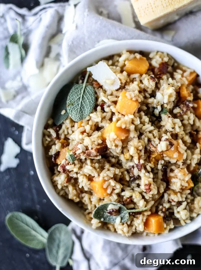 bacon butternut squash risotto I howsweeteats.com 