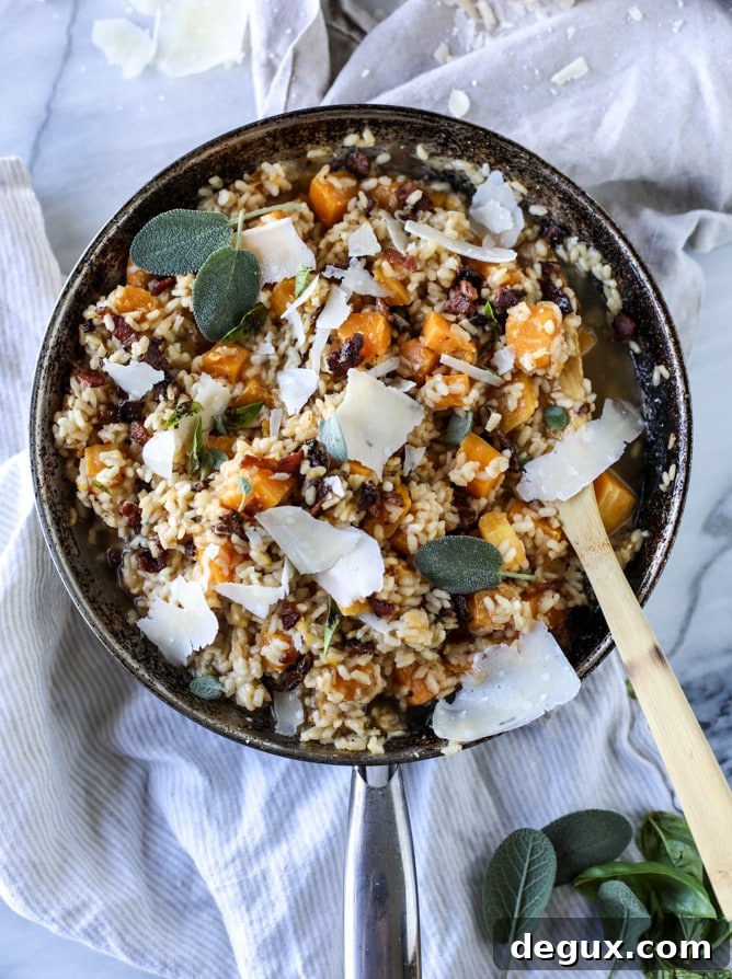 bacon butternut squash risotto I howsweeteats.com 