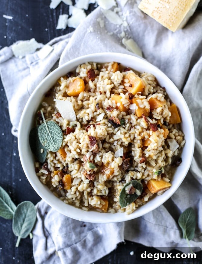 bacon butternut squash risotto I howsweeteats.com 