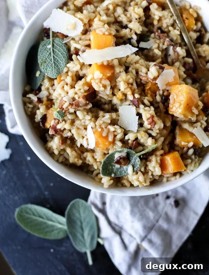 bacon butternut squash risotto I howsweeteats.com 